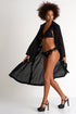 Low-Rise Bikini Bottom With Fringes - 42450-31-800 4 / 800 Caviar / 75% POLYAMIDE, 25% ELASTANE
